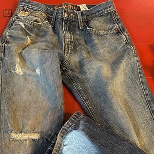 Cinch Men's Relaxed Fit Distressed Blue Jeans 28x32